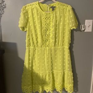 Fun and sunny lace/ eyelet dress